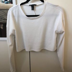 Forever21 white crop top - Size S